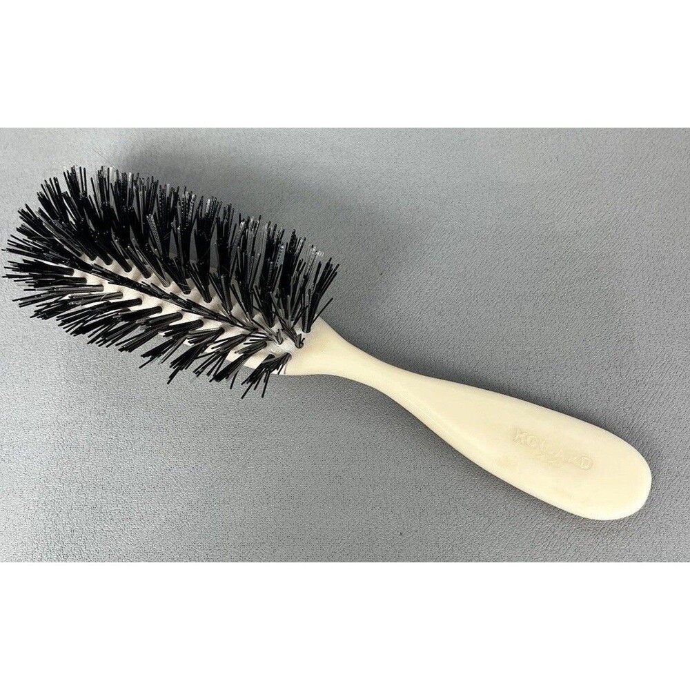 Vintage Howard 44 Round Tip Hair Brush Nylon Bristles Off White Hair Styler